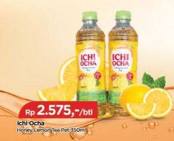 Promo Harga Ichi Ocha Minuman Teh Honey Lemon 350 ml - TIP TOP