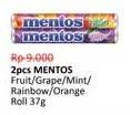 Promo Harga Mentos Candy Anggur, Fruit, Mint, Rainbow, Peach Orange 37 gr - Alfamidi