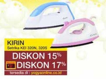 Promo Harga Kirin KEI-320N Electric Iron Pink, Biru  - Yogya