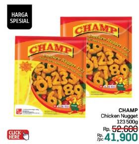 Promo Harga Champ Nugget 123 500 gr - LotteMart