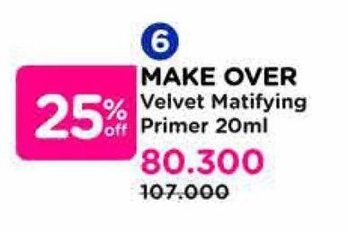 Promo Harga Make Over Velvet Mattifying Primer  - Watsons