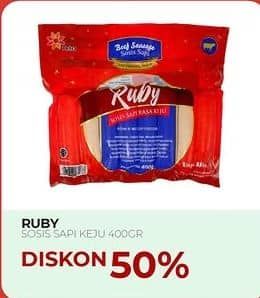 Promo Harga Ruby Sosis Sapi Keju 400 gr - Yogya
