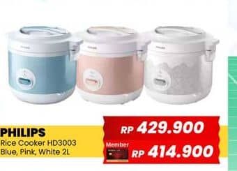 Promo Harga Philips HD3003/30 Rice Cooker 1.8L  - Yogya