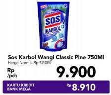 Promo Harga SOS Karbol Wangi Classic Pine 750 ml - Carrefour