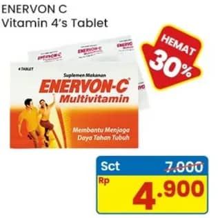 Promo Harga Enervon-c Multivitamin Tablet 4 pcs - Indomaret