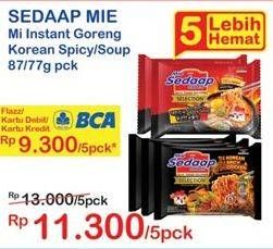 Promo Harga SEDAAP Korean Spicy Chicken, Soup per 5 pcs 87 gr - Indomaret