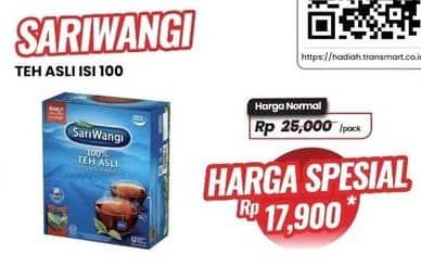 Promo Harga Sariwangi Teh Asli 185 gr - Carrefour