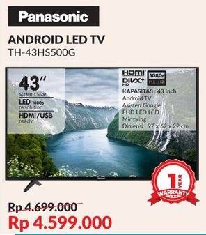 Promo Harga PANASONIC TH-43HS500G | Android TV   - Courts