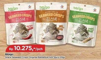 Promo Harga Bibigo Seaweed Crisps Barbeque, Hot Spicy, Original 20 gr - TIP TOP