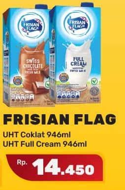 Promo Harga Frisian Flag Susu UHT Purefarm Swiss Chocolate, Full Cream 946 ml - Yogya