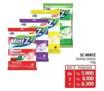 Promo Harga Mintz Candy Chewy Mint All Variants 115 gr - Lotte Grosir