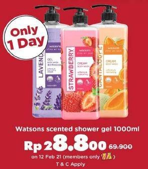 Promo Harga WATSONS Scented Shower Gel 1000 ml - Watsons