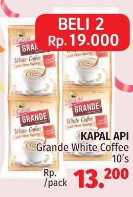 Promo Harga Kapal Api Grande White Coffee per 10 sachet - LotteMart