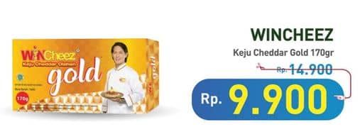 Promo Harga WINcheez Gold Cheddar Keju Olahan  170 gr - Hypermart