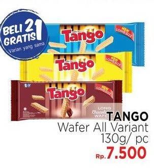 Promo Harga TANGO Long Wafer All Variants 130 gr - LotteMart