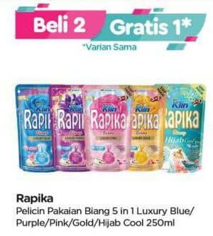 Promo Harga So Klin Rapika Pelicin Pakaian Biang Luxurious Blue, Biang Luxurious Pink, Biang Luxurious Gold, Biang Cool Blue Spray, Biang Exotic Purple 250 ml - TIP TOP