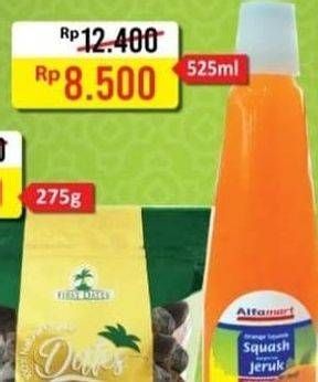 Promo Harga ALFAMART Syrup Squash Jeruk 525 ml - Alfamart