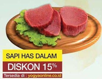 Promo Harga Daging Has Dalam (Tenderloin) per 100 gr - Yogya