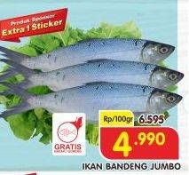 Promo Harga Ikan Bandeng Jumbo per 100 gr - Superindo