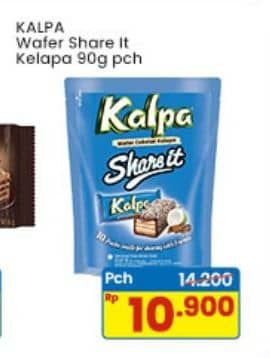 Promo Harga Kalpa Wafer Cokelat Kelapa Share It per 10 pcs 9 gr - Indomaret