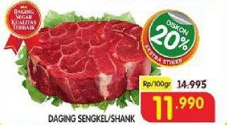 Promo Harga Daging Sengkel (Shankle) per 100 gr - Superindo