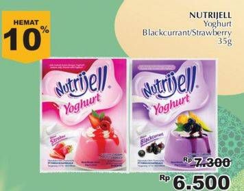 Promo Harga NUTRIJELL Yoghurt Strawberry, Blackcurrant 35 gr - Giant