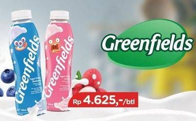 Promo Harga GREENFIELDS Yogurt Drink Blueberry, Lychee  - TIP TOP