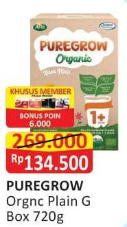 Promo Harga ARLA Puregrow Organic 1+ 720 gr - Alfamart
