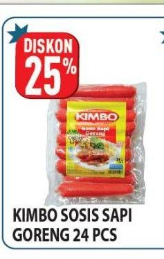 Promo Harga KIMBO Sosis Sapi Goreng 24 pcs - Hypermart