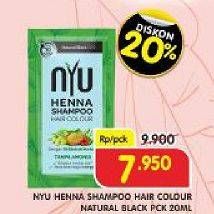 Promo Harga NYU Henna Shampoo Hair Colour Black 20 ml - Superindo