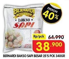 Promo Harga Bernardi Bakso Sapi Besar 25 pcs - Superindo