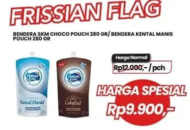 Promo Harga Frisian Flag Susu Kental Manis Cokelat, Putih 280 gr - Carrefour