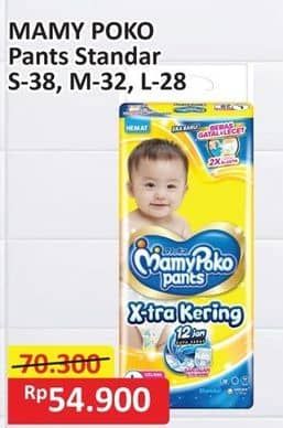 Promo Harga Mamy Poko Pants Xtra Kering S38, M32, L28 28 pcs - Alfamart