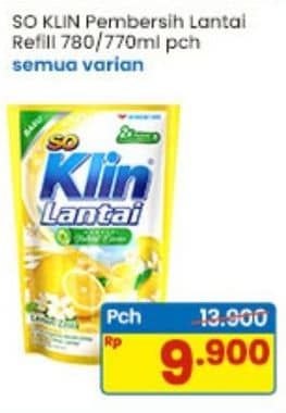 Promo Harga So Klin Pembersih Lantai All Variants 750 ml - Indomaret