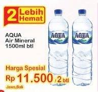 Promo Harga AQUA Air Mineral 1500 ml - Indomaret