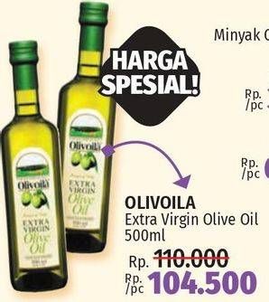 Promo Harga OLIVOILA Minyak Zaitun Extra Virgin 500 ml - LotteMart