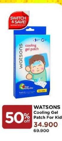 Promo Harga WATSONS Cooling Gel Patch Kids 6 pcs - Watsons
