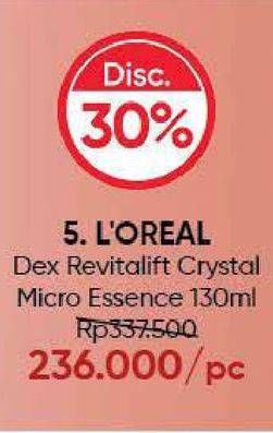 Promo Harga LOREAL Dex Revitalift Crystal Micro Essence 130 ml - Guardian
