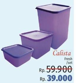 Promo Harga CALISTA Fresh Plastik Set 3 pcs - LotteMart