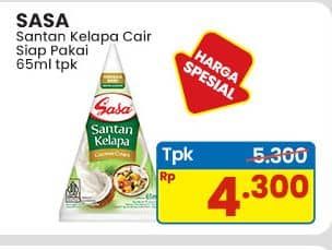Promo Harga Sasa Santan Cair 65 ml - Indomaret