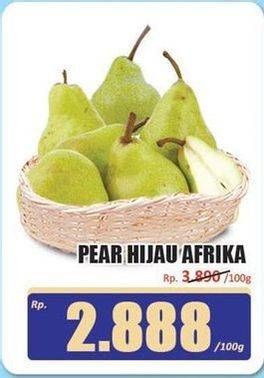 Promo Harga Pear Hijau Afrika per 100 gr - Hari Hari