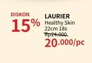 Promo Harga Laurier Healthy Skin Day Wing 22cm 18 pcs - Guardian