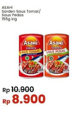 Promo Harga Asahi Sardines Saus Tomat, Saus Pedas 155 gr - Indomaret