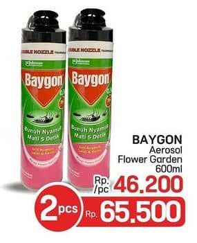 Promo Harga Baygon Insektisida Spray Kecuali Flower Garden 600 ml - LotteMart