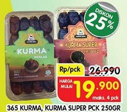 Promo Harga 365 Kurma Super 250 gr - Superindo