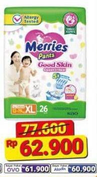 Promo Harga Merries Pants Good Skin XL26 26 pcs - Alfamart