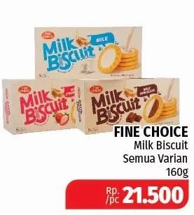 Promo Harga FINE CHOICE Milk Biscuit All Variants 160 gr - Lotte Grosir