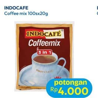 Promo Harga Indocafe Coffeemix per 100 sachet 20 gr - Hypermart