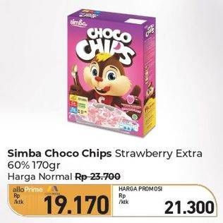 Promo Harga Simba Cereal Choco Chips Strawberry 170 gr - Carrefour