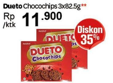 Promo Harga DUETO Chocochips per 3 pouch 82 gr - Carrefour